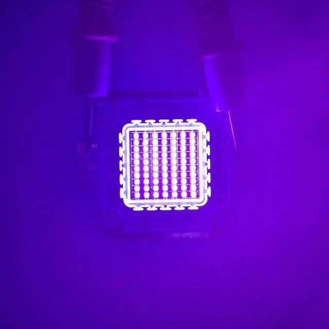 Main image of 3w 10w 20w 30w 50w 100w UV led chip,Ultra Violet High power LED UV Chip 365nm 375nm 385nm 395nm 405nm LED Ultra Violet light