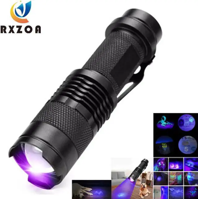 Main image of UV Flashlight Ultra Violet Light With Zoom Function Mini UV Light Pet Urine Stains Detector Scorpion Outdoor Lighting