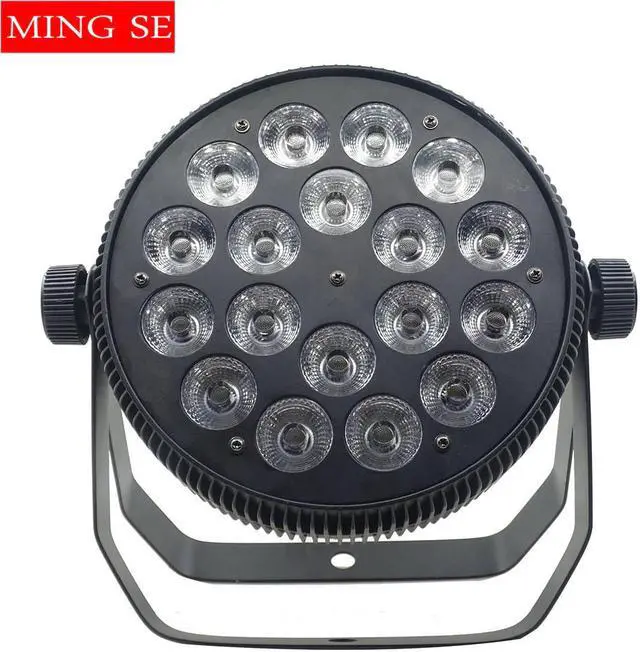Main image of 18x18W aluminum LED par light RGBWA UV 6IN1 LED flat panel with DMX512 control stage light DJ disco dyeing lamp