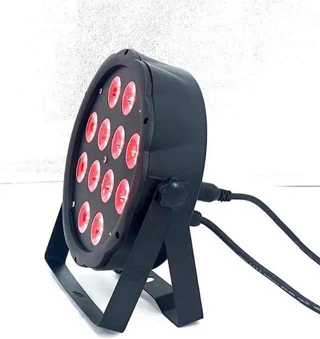 Alt view image 7 of 7 - Par 7x12W 12x18W Flat SlimPar RGBWA UV Licht 6in1 DJ Wash Light Stage dmx licht par spot light