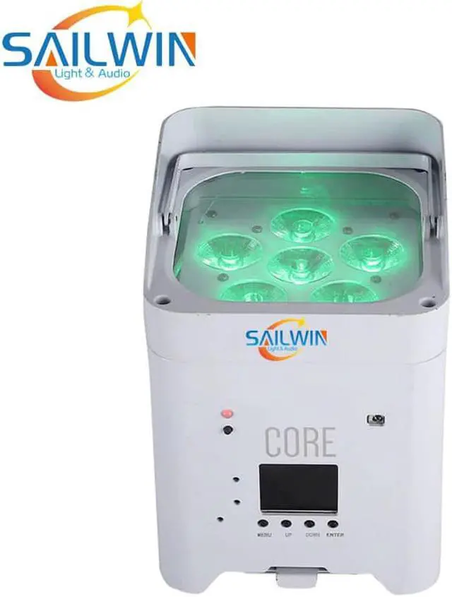 Alt view image 3 of 5 - 6X18W Battery Powered Smart  LED Par Lights DJ RGBAW UV Wash Disco Light DMX Controller Effect For Small Paty KTV Stage Lighting