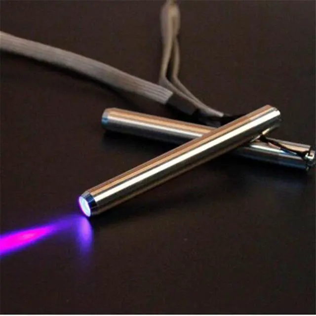 Main image of Mini Pocket Flashlight Torch Ultra Violet Light Stainless Steel Flashlight Led Lamp AA Battery for Marker Checker Detection