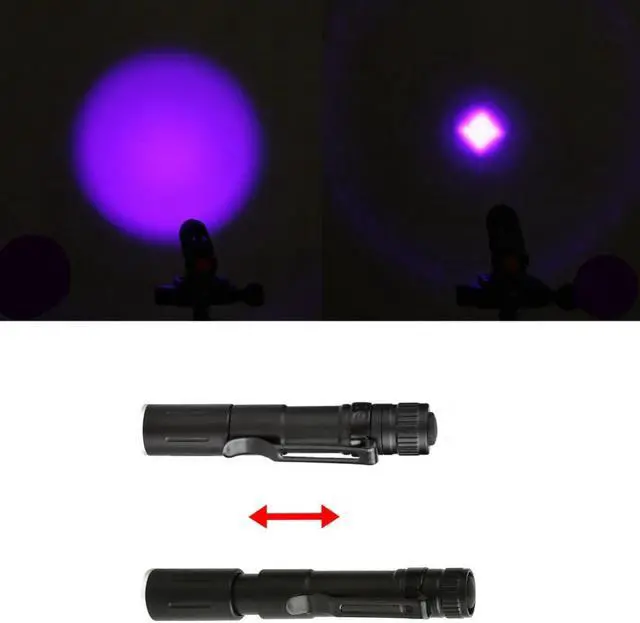 Alt view image 4 of 5 - Penlight NEW UV 1000LM LED Flashlight Torch Pocket Light Waterproof Lantern AAA Battery Powerful Led For money detector