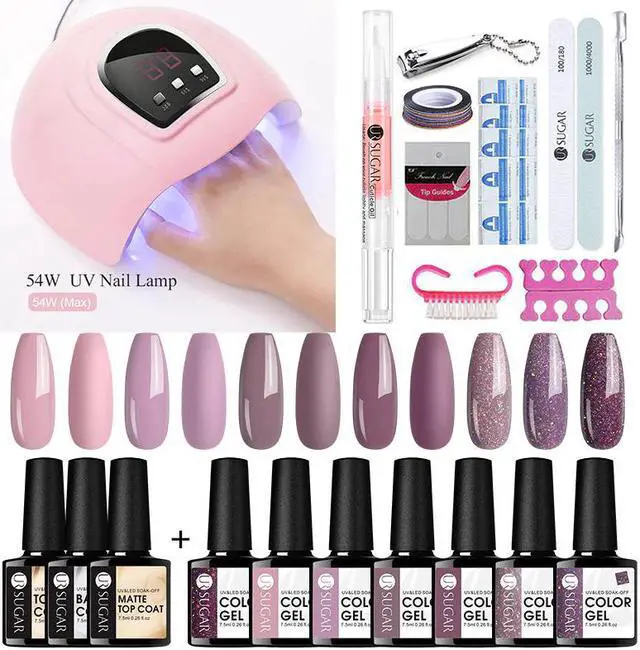Alt view image 2 of 5 - Nail Set 54W Plus UV LED Lamp Dryer With Nail Gel Polish Kit Soak Off Manicure Set Gel Nail Polish For Nail Art Tools