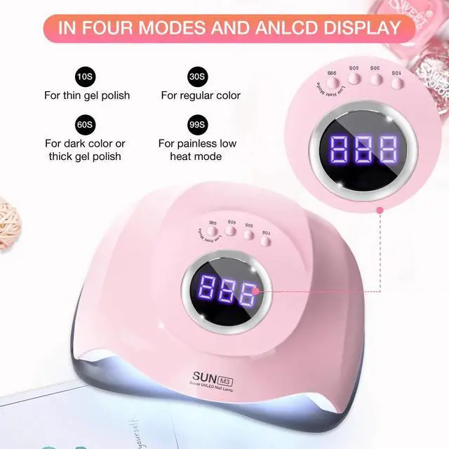 Alt view image 4 of 5 - 180W/72W UV LED Lamp Nail Dryer 45 LEDs UV Ice Lamp Dryer For Drying Gel Nail Polish Auto Sensor Timer Manicure Nail Lamp
