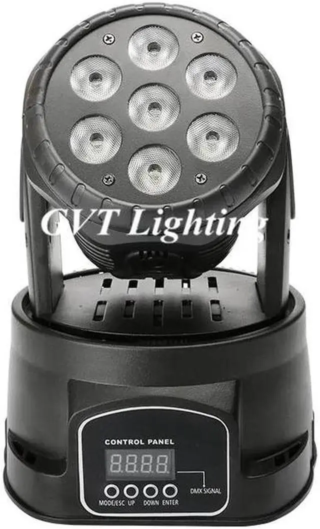 Alt view image 3 of 5 - 2pcs LED Wash 7x18W RGBWA+UV/7x12W RGBW Moving Head Lighting 6 in1 RGBWA+UV For Disco DJ KTV 12/16 DMX Channels Stage Dj Lights