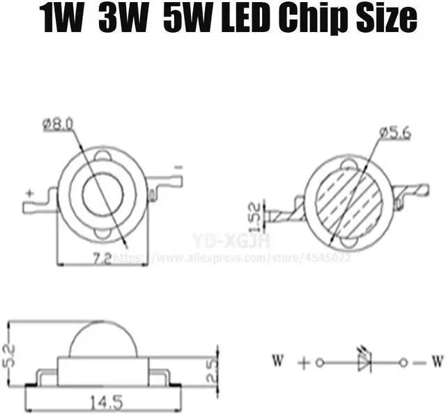 Alt view image 3 of 5 - Power UV Purple LED Chips 365-367nm 370-375nm 380-385nm 385-390nm 390-395nm 400nm 410nm 420nm COB Ultraviolet Lights 3W