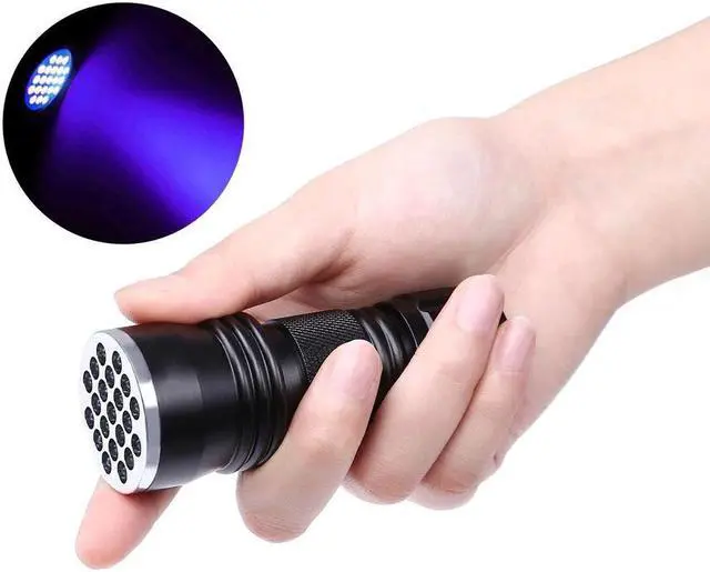 Alt view image 7 of 7 - UV Flashlight Black light UV Lights 21 395nm torch LED Ultraviolet linterna Pet Urine Detector For Dog/Cat Urine Portable Light