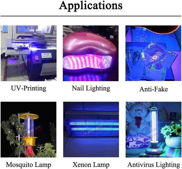 Alt view image 5 of 5 - Power LED Chip 1W 3W 5W 10W 20W 30W 50W 100W UV Purple 380nm 385nm COB Ultraviolet Lights 1W 3W 5W 10W 20W 30W 50W 100W