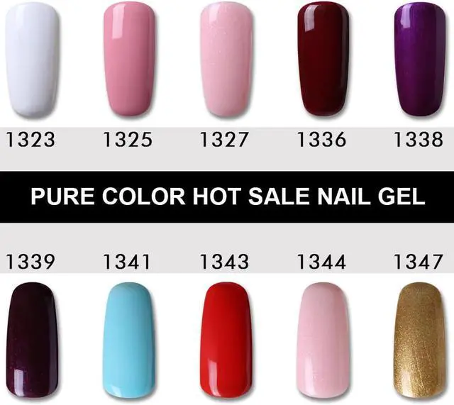 Alt view image 3 of 5 - 8ml UV Gel Nail Polish LED Lamp Gel Lacquer 58 Color Gel Polish Pure Colors Semi Permanent Gel Varnish Nail Primer Base Top