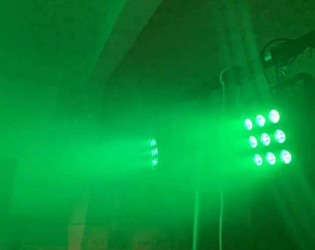 Alt view image 3 of 5 - 9x12W LED Flat SlimPar Quad Light RGBWA UV 6in1 dj par light  LED DJ Wash Light Stage Uplighting No Noise