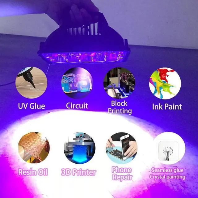 Alt view image 5 of 5 - 365nm 385nm 395 405nm Led UV GEL Curing Lamp Ultraviolet Light Cure Oil Printing Machine Glass Ink Paint Silk Screen 3D Printer