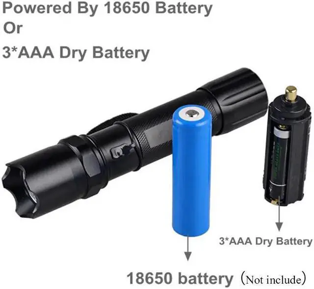 Alt view image 3 of 5 - Professional UV Light Money Detector 3w  LED Ultraviolet 365nm Flashlight Torch Linterna for Gemstone Mineral Inspection