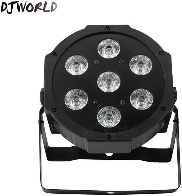 Alt view image 2 of 5 - LED Par 7x18W RGBWA+UV 6IN1 Profession Stage Light DMX512 Effect Light For Disco DJ Music Party Club Dance Floor