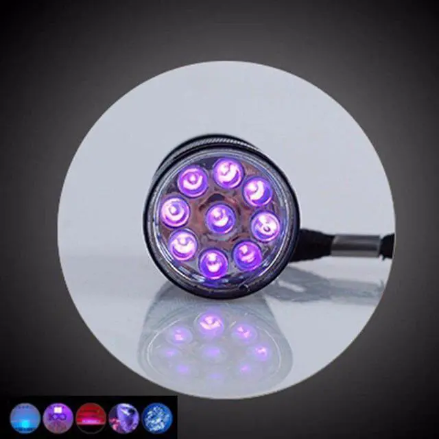 Alt view image 3 of 5 - Flashlight Mini Professional Fluorescent agent detection Torch Blacklight Detector for Pet Urine Stains Scorpion Bed Bug camp