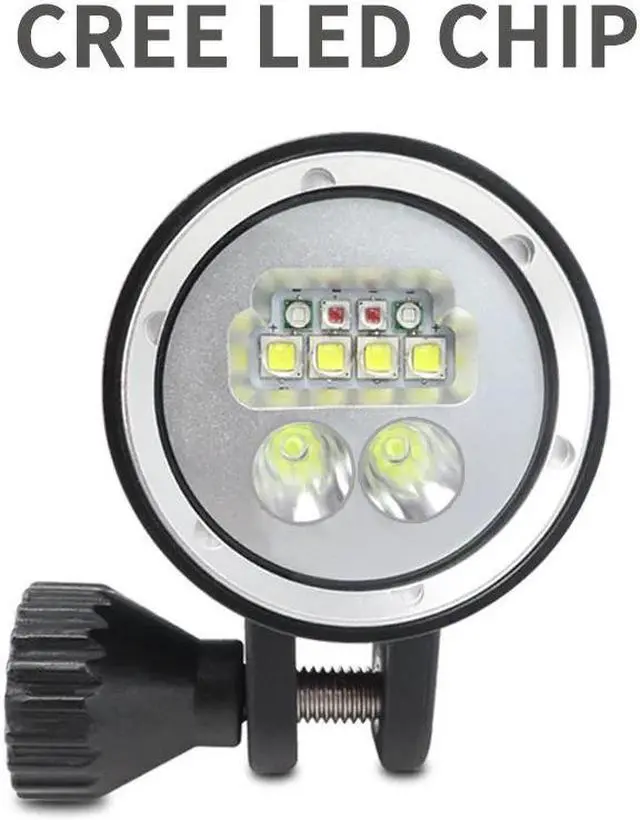 Alt view image 2 of 5 - D35VP II warm white diving photograph lights UV Red HD diving video light diving lighting flashlight Underwater 100m fill lights