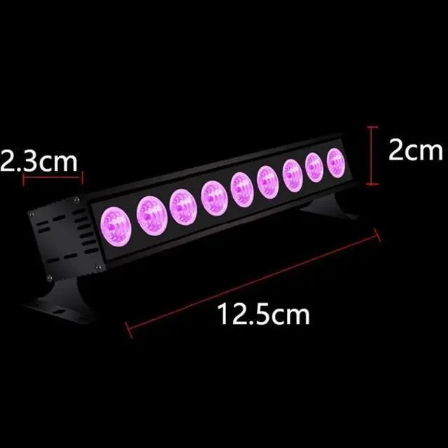 Alt view image 3 of 5 - 9 LED UV Party Disco Christmas Bar Black Lamp UV Violet Wall Washer LED Stage Effect Lights Blacklight Spot Light for Birthday
