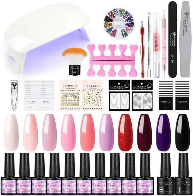 Alt view image 2 of 5 - 7ML UV Gel Varnish Set Tools All For Manicure With 36W Lamp Semi Permanent Hybrid Nails Art Kit DIY Design Tools