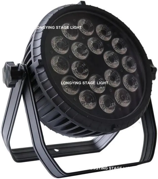 Alt view image 3 of 5 - Shipping 2pcs/lot 18x18W RGBWA UV 6in1 LED DMX512 Par Light LED Indoor Aluminum Black Case DMX512 Professional