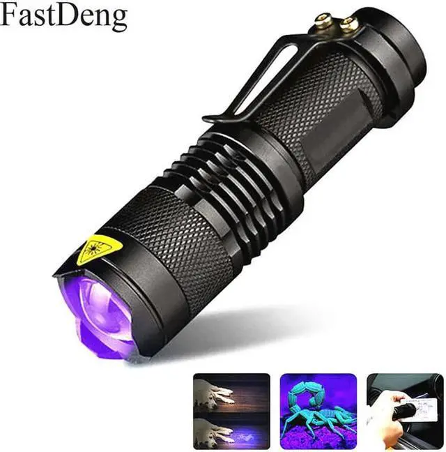 Alt view image 2 of 5 - UV Flashlight Ultraviolet Torch With Zoom Function Mini UV Pet Urine Stains Detector Scorpion Hunting For Outdoor Activity