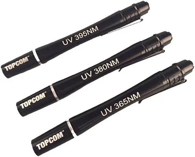 Alt view image 3 of 5 - Portable Mini UV Pen Light UV LED Pen Flashlight Ultra Violet Torch Light 395nM 380nM 365nM Money Inspection Detector