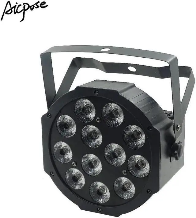 Alt view image 5 of 5 - 12pcs/lots 12x12W 6 in 1 RGBWA UV Led Par Light With Flight Case Flat Par Led Wedding Light Stage Light 12*12w With Air Case
