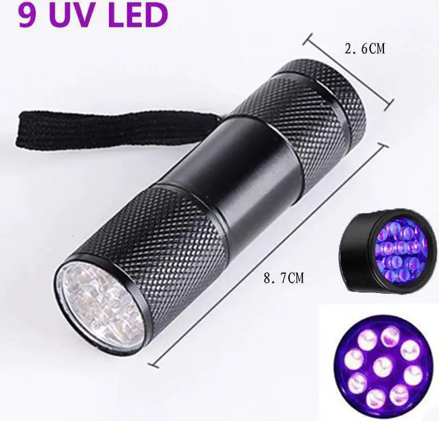 Alt view image 4 of 5 - Flashlight Mini Professional Fluorescent agent detection Torch Blacklight Detector for Pet Urine Stains Scorpion Bed Bug camp