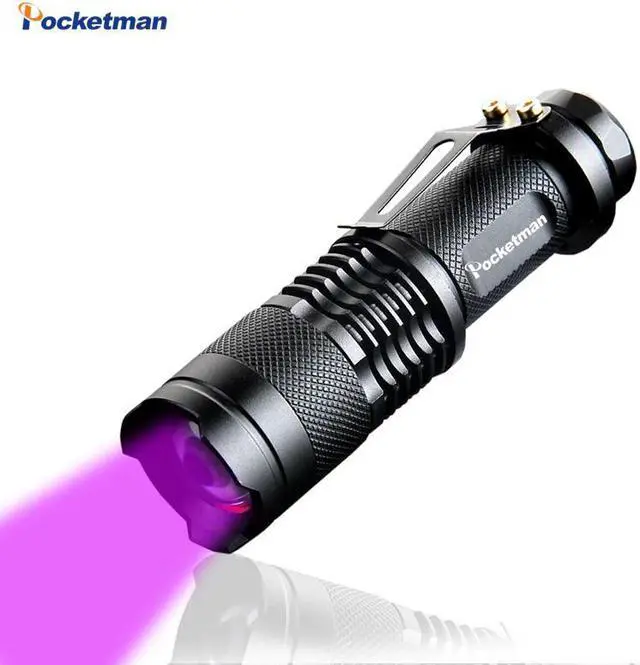Alt view image 6 of 7 - quality LED UV Flashlight SK68 Purple Violet Light UV torch 395nm Lamp