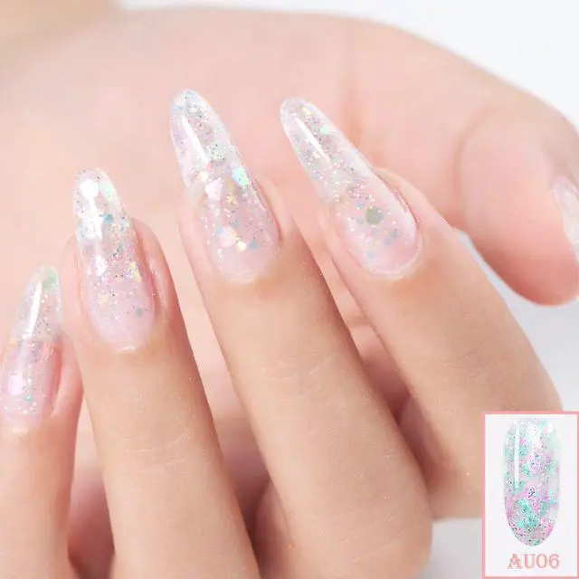 Alt view image 2 of 5 - DOLL 7Pcs/Set 15g ExtensionGel 6W UV LED Lamp Clear Pink Glitter Quick Building For Nails Extensions Hard Extension Gel Nail