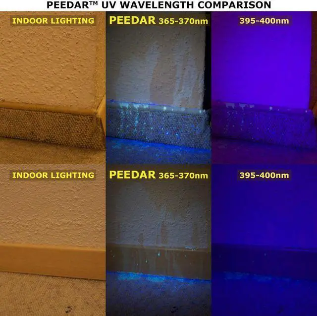 Alt view image 5 of 5 - 9 LED uv led 9led 365-370nm flashlight Blood check ultra violet for cat urine detector