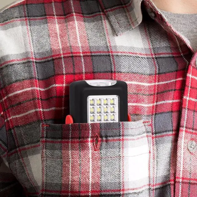 Alt view image 2 of 5 - 23 LEDs Portable LED Work Flashlight Torch Lantern Working Light Stand 2 Modes Camping Handy Lamp Inspection With Magnet Hook