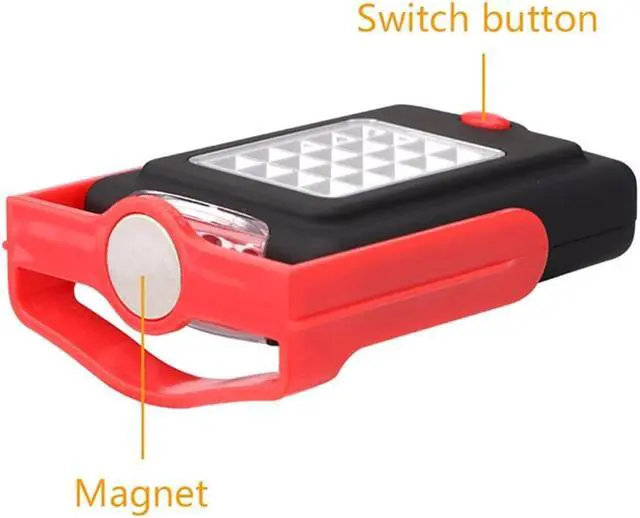 Alt view image 4 of 5 - 23 LEDs Portable LED Work Flashlight Torch Lantern Working Light Stand 2 Modes Camping Handy Lamp Inspection With Magnet Hook