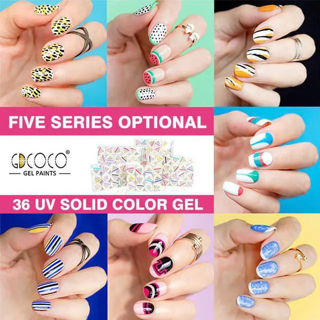 Alt view image 4 of 5 - nail supply nail art manicure pure color nail gel polish canny gel paint soak off led uv gel nails varnish lamp gel color