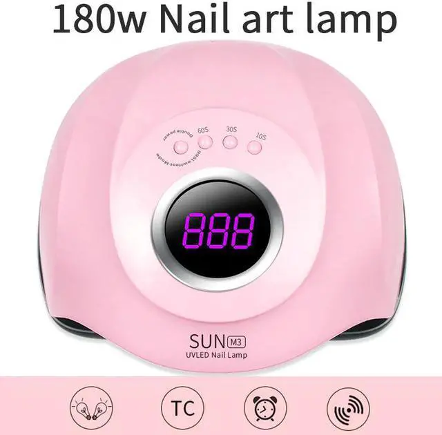 Alt view image 3 of 5 - 180W Gel Lamp Intelligent Induction Phototherapy Lamp Nail Extension Polish Nail Light Therapy Nail Lamp Nail Art Gel Uv Lamp