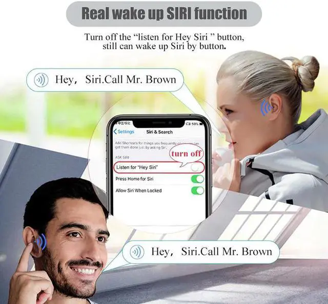 Alt view image 3 of 5 - True Bluetooth 5.0 Earphone  I90000 MAX TWS Wireless Headphons Sport Handsfree Earbuds 8D Stereo Gaming Headset with Mic
