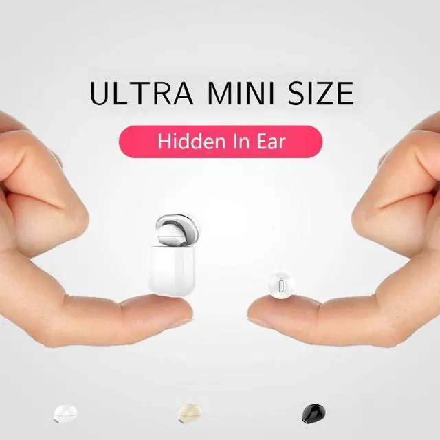 Main image of Mini Wireless Headphones Invisible Bluetooth Earphone Button Control Earbuds 3D Stereo Music Headsets Waterproof With Microphone