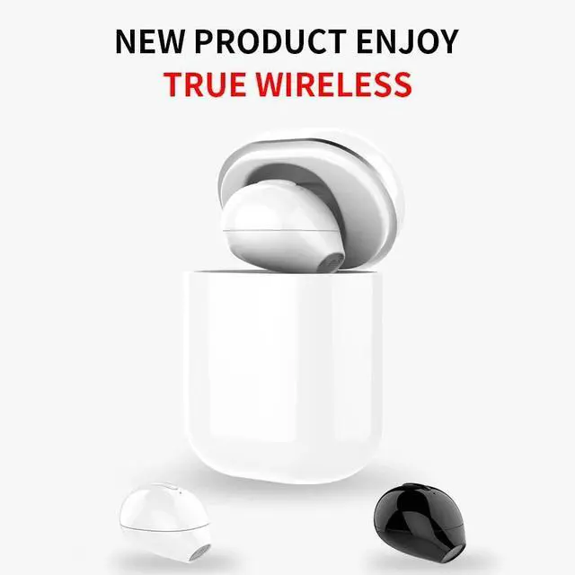 Alt view image 2 of 6 - Mini Wireless Headphones Invisible Bluetooth Earphone Button Control Earbuds 3D Stereo Music Headsets Waterproof With Microphone