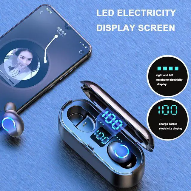 Alt view image 3 of 5 - Bluetooth Earphone TWS Headphones 2500mah Power Bank Wireless Earbuds Gaming Headset with Mic for  iphone phone
