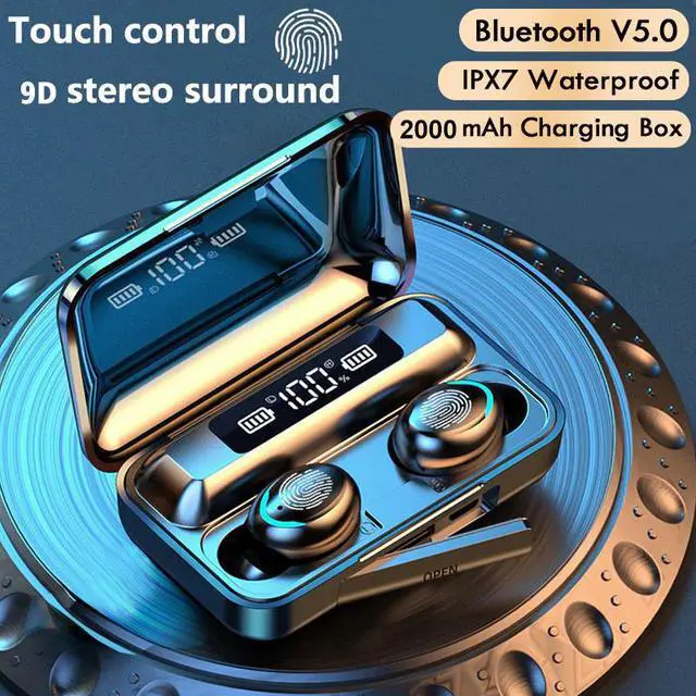 Main image of tws wireless headphones bluetooth 5.0 Touch earphones LED Display sport Earbuds With Power Bank Mic Call gaming headset