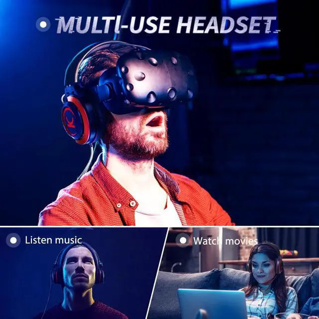 Alt view image 5 of 5 - Gaming Headset CM7000 Gaming Headphones with Noise Canceling Mic & Memory Foam Ear Pads for PC, PS4 Portable headset