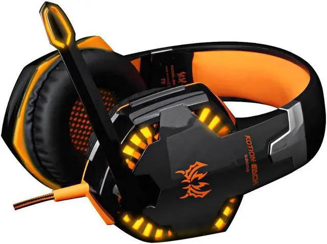 Alt view image 2 of 5 - EACH Gaming Headset Game Headphhones 3.5mm Earphone Gamer Stereo bass Headphone With Microphone Led For Computer PC