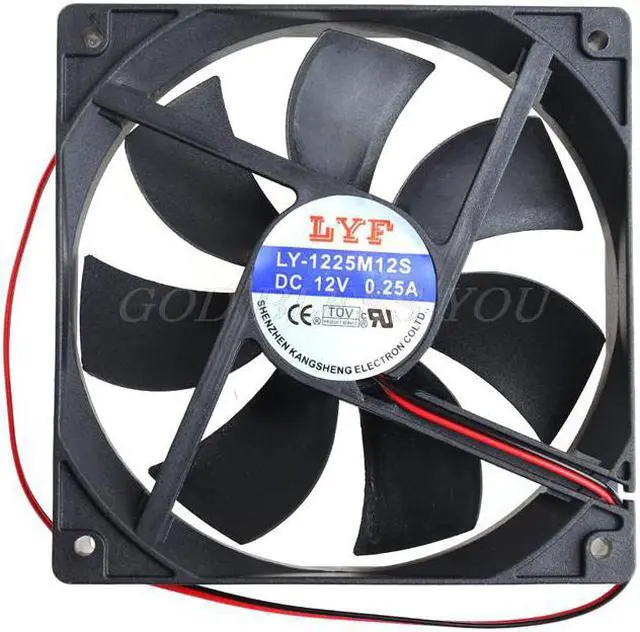 Main image of Speed 12cm Computer 120mm 5 inches 12V 2Pin 0.5A 120x120x25mm DC Cooling Cooler Fan Case System Hydraulic Cooling Fan