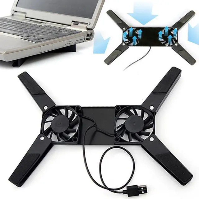 Main image of Rotatable USB Fan Cooling Pad 2 Fans Cooler Notebook Cooler Computer Laptop Stand USB Fan For 7-15" PC Laptop PC Computer