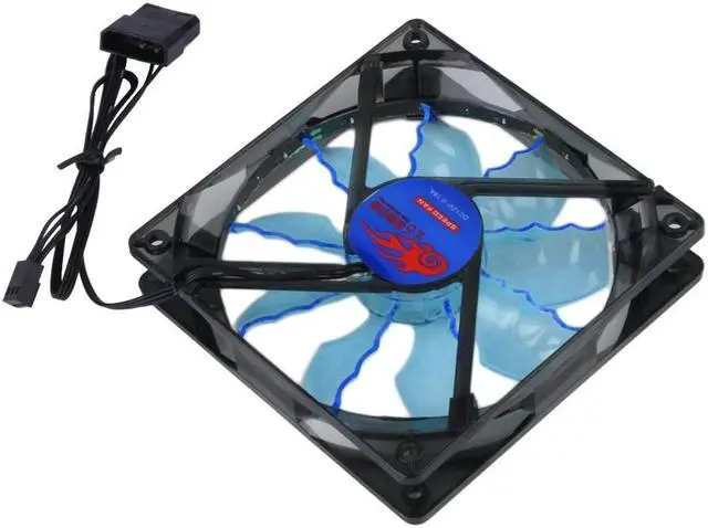 Alt view image 2 of 5 - 120mm Blue/Green Efficient Heat Dissipation Low noise Cool & Quiet 15 Blue/Green/red LED Desktop PC Computer Case Cooling Fan