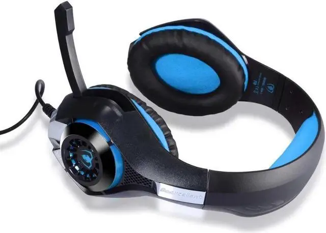 Alt view image 5 of 5 - Stereo Gaming Headset Casque Deep Bass Stereo Game Headphone with Mic LED Light for PS4 Phone PC Laptop Gamer