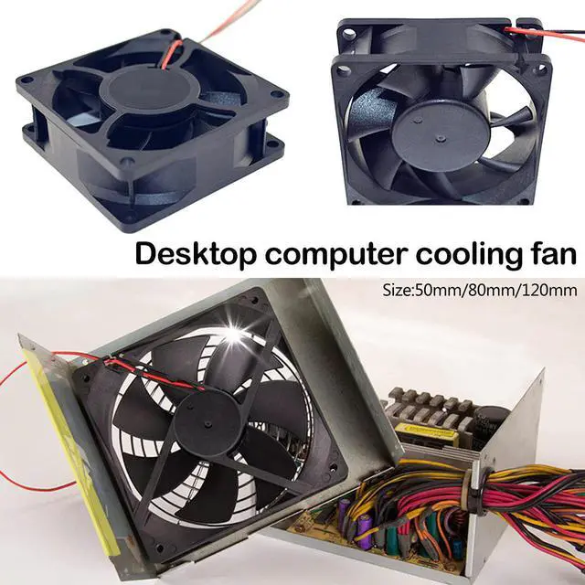 Main image of 120mm PC Computer Fan 12V 2-Pin Brushless Cooling Fan Plastic 12/8/5CM Fans for Computer Case CPU Cooler Radiator cooler