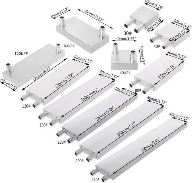 Alt view image 2 of 5 - Alloy Water Cooling Block Radiator Heat Sink System for PC Computer Laptop CPU Liquid Water Cooler Accessories