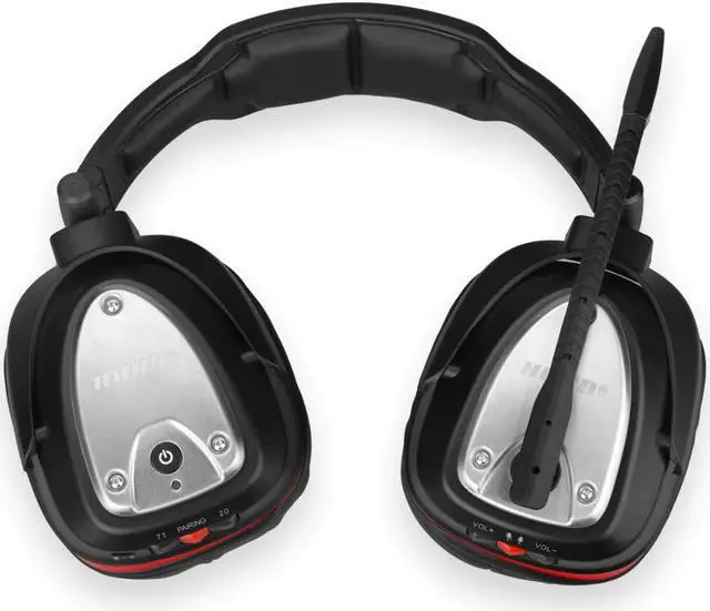 Alt view image 3 of 5 - 2.4G USB wireless gaming headset for Switch,PS4,PC 7.1 Surround Sound PS4 gamer headphones no delay time for game sound and chat