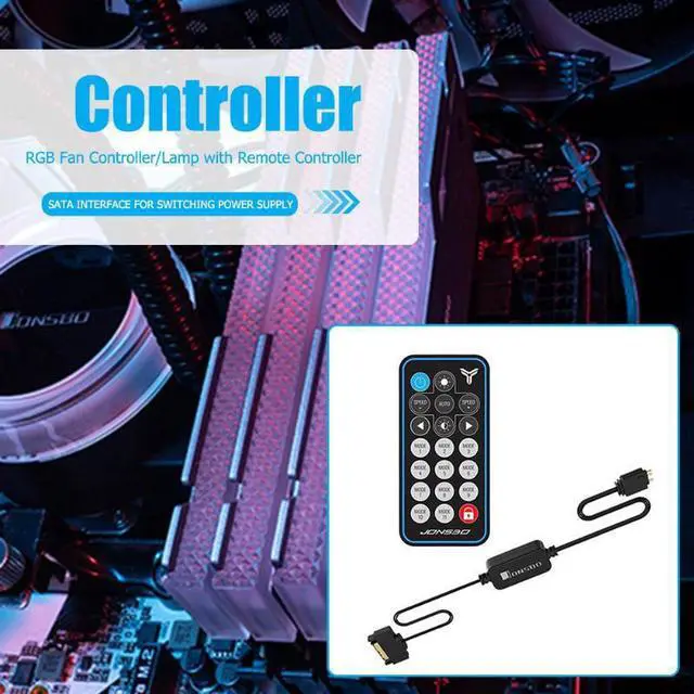 Alt view image 4 of 5 - 5V 3Pin AURA RGB Fan Controller PC Case Light Stripe Remote Control Computer cooling system accessories