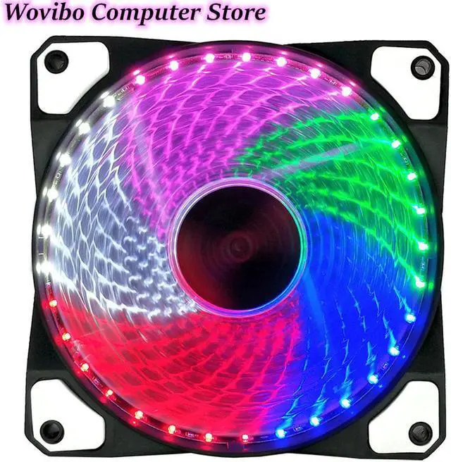 Main image of Computer Case Fan Cooling Fans 120mm Heatsink Cooler 18dB 4 Pin 3 Pin Fluid Bearing LED Computer Cooling Fan DC12V Radiator